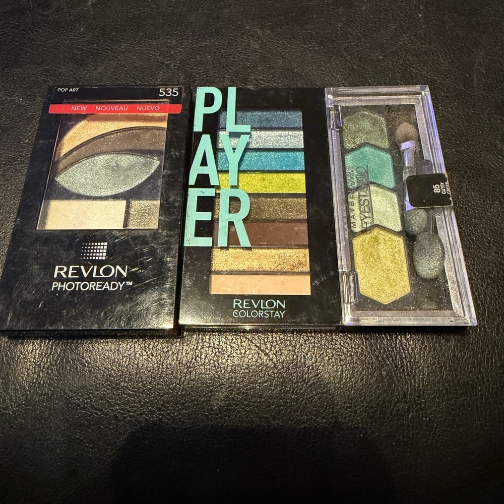 Revlon ColorStay Eyeshadow Palette - Pop Art & Player Maybelline 85 gutsy bundle
